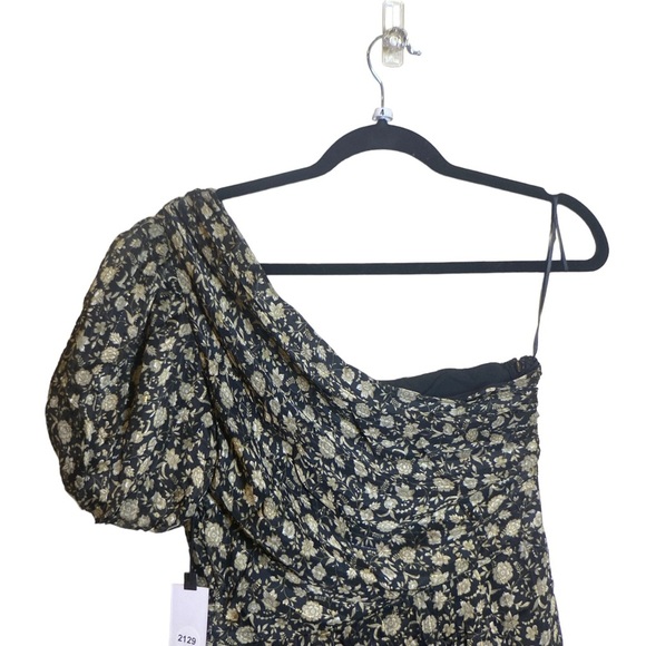 NWT ASTR The Label Santorini Midi Dress in Black & Taupe Multi, size Medium - Picture 10 of 12